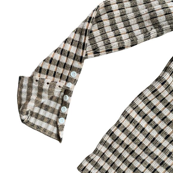 Anthropologie Maeve Striped Turtle Neck Jumper Sz S Brown Tan Indie Retro 70s - Picture 7 of 15